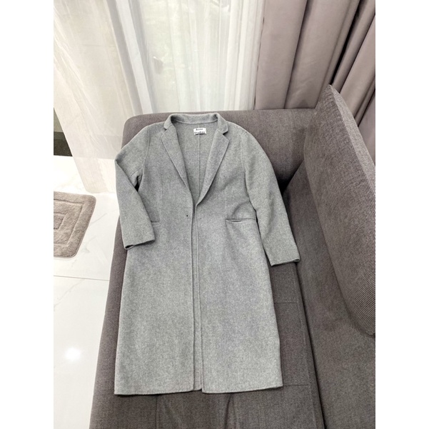 Áo khoác dạ dài qua gối màu xám Acne Studios