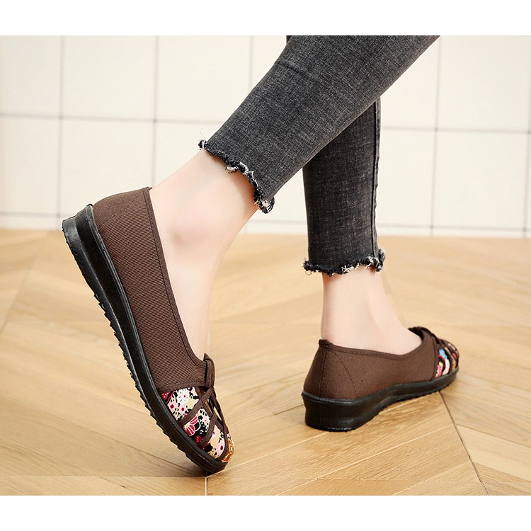 Giày búp bê nữ đế bằng 2cm đi bộ thoáng khi cực êm chân Vuajay V277