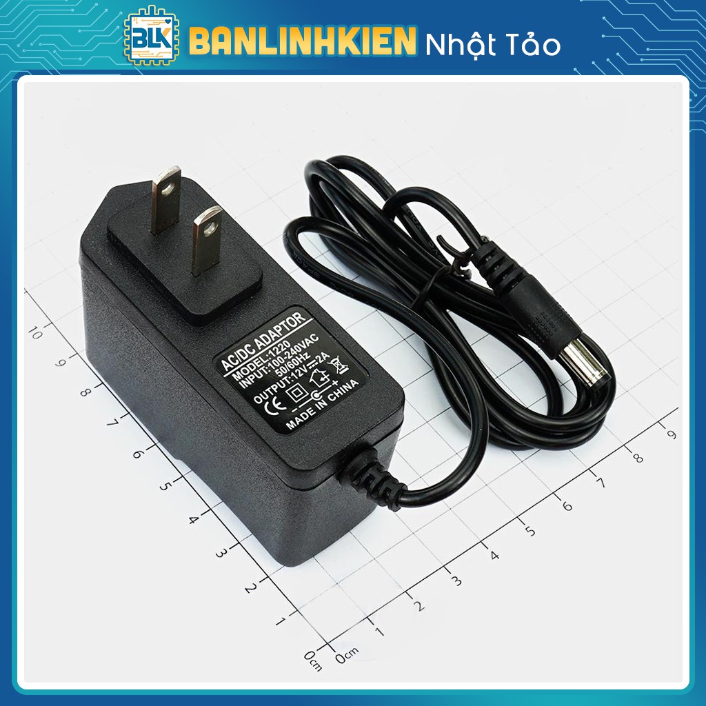 Nguồn Adapter 12V2A DC5.5x2.1MM( Loại Tốt) Bảo Hành 6 Tháng