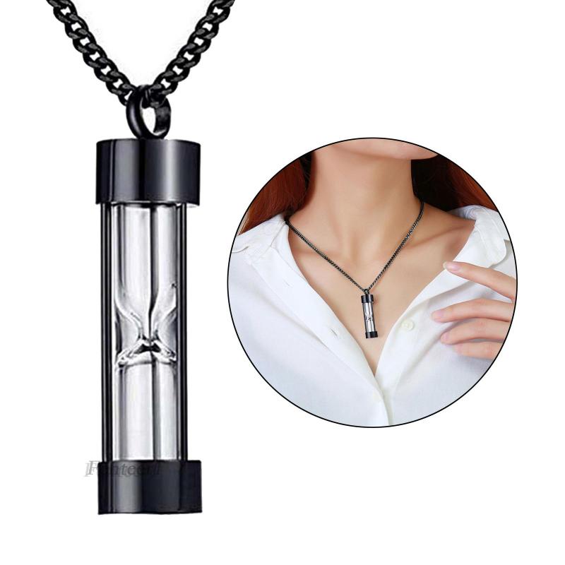 [Fenteer1] Vòng cổ Mặt Đồng Hồ Cát Bằng Thép Không Gỉ