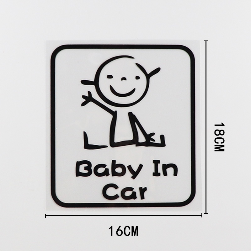 A509.Miếng Dán Phản Quang Cảnh Báo Baby In Car Chống Nước Chống Nắng Cho Thân Xe Hơi