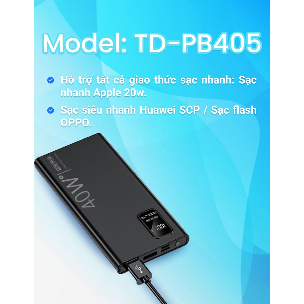 Pin Sạc Dự Phòng 10000mah / 20000mah - THE DEOSD - TD-PB405