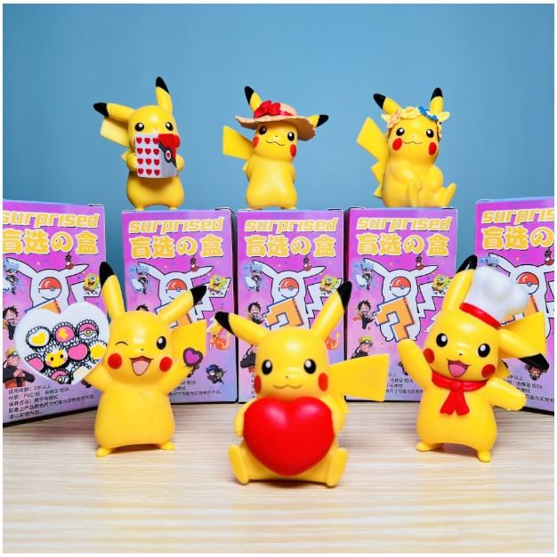 Bộ 6 Mô Hình Pikachu Các Tư Thế Khác Nhau, Ngộ Nghĩnh Cute Siêu Đẹp, Mô Hình Decor Trang Trí, Món Quà Dành Cho Các Bé