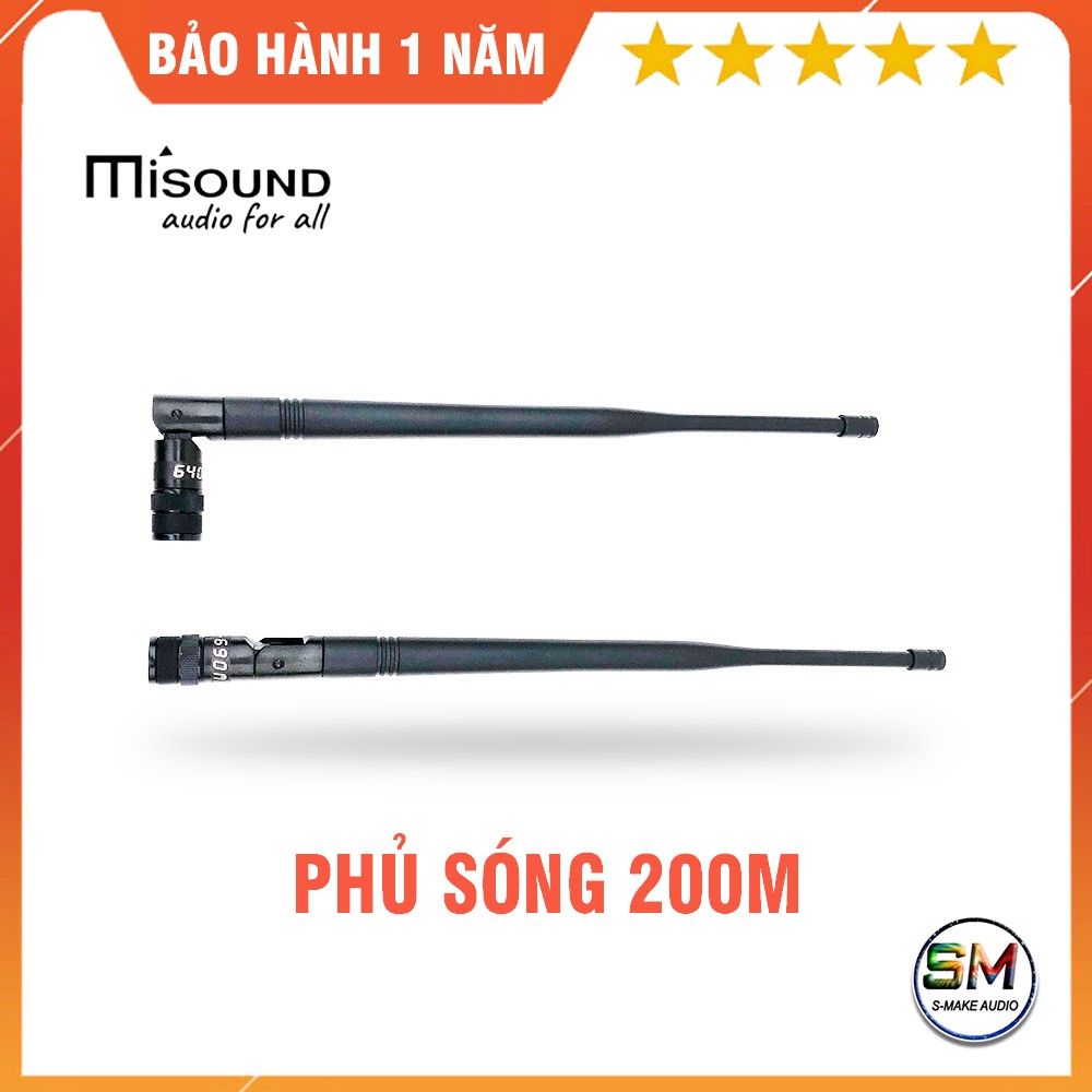 Micro không dây Karaoke MiSound M550i - Cảm biến gia tốc, tự động ngắt, tặng bộ pin sạc khô - smake audio