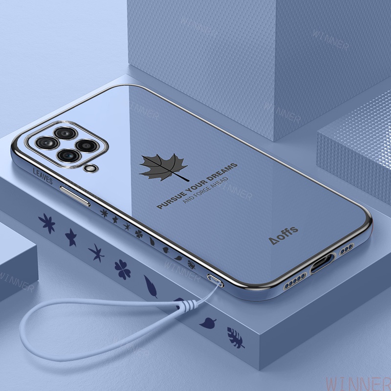 Ốp Lưng Samsung A12 A32 A52 A72 A21S A20 S A10S A11 A31 A30 A50 A71 A51 Ốp điện thoại mềm in lá phong mã cho 1FY