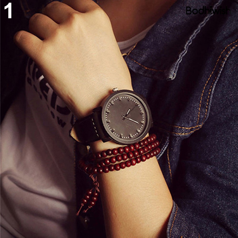 Đồng Hồ Đeo Tay Dây Giả Da Thời Trang Cho Nam Nữ