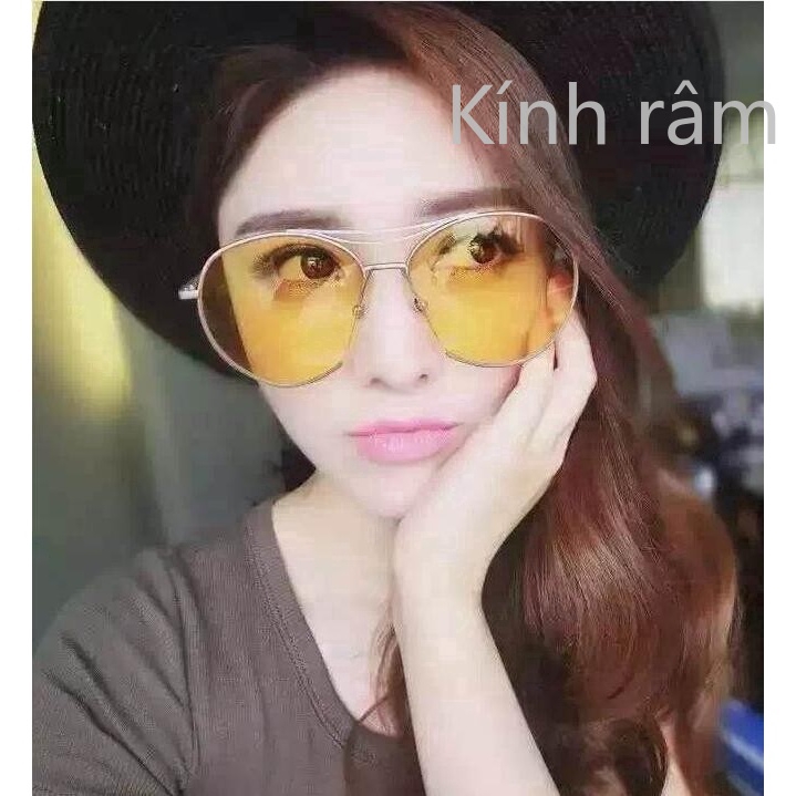 Kính mát gọng tròn phong cách vintage thời trang cho nữ