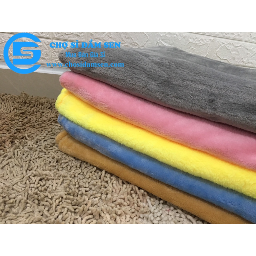Mền tuyết nhung màu trơn siêu mịn, chăn ngủ trưa văn phòng êm nhẹ, đắp cực ấm G288-Menle