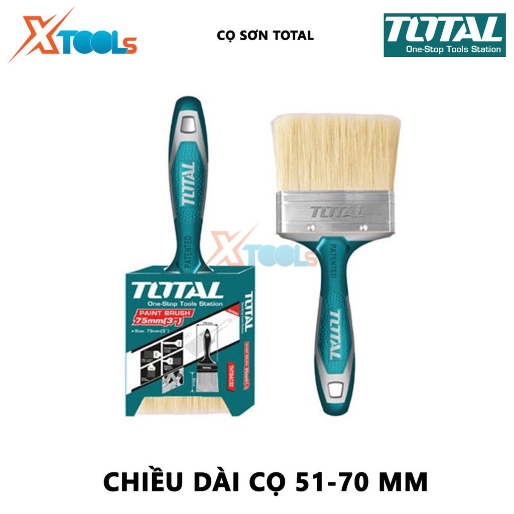 Cọ sơn TOTAL | chổi quét sơn chiều dài cọ 51 - 70mm bề rộng cọ 1"  - 4"  độ dày cọ 16 - 22mm [X