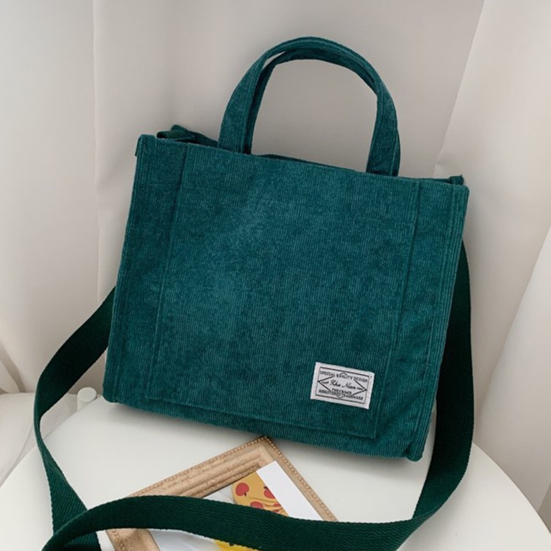 Túi Xách Đeo Vai Chất Liệu Nhung Kẻ Màu Trơn Thiết Kế Mới Cho Nữ