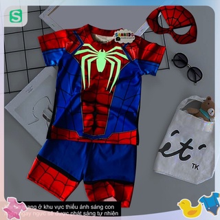 Bộ nhện dạ quang cho bé trai kèm mặt nạ size 3-10