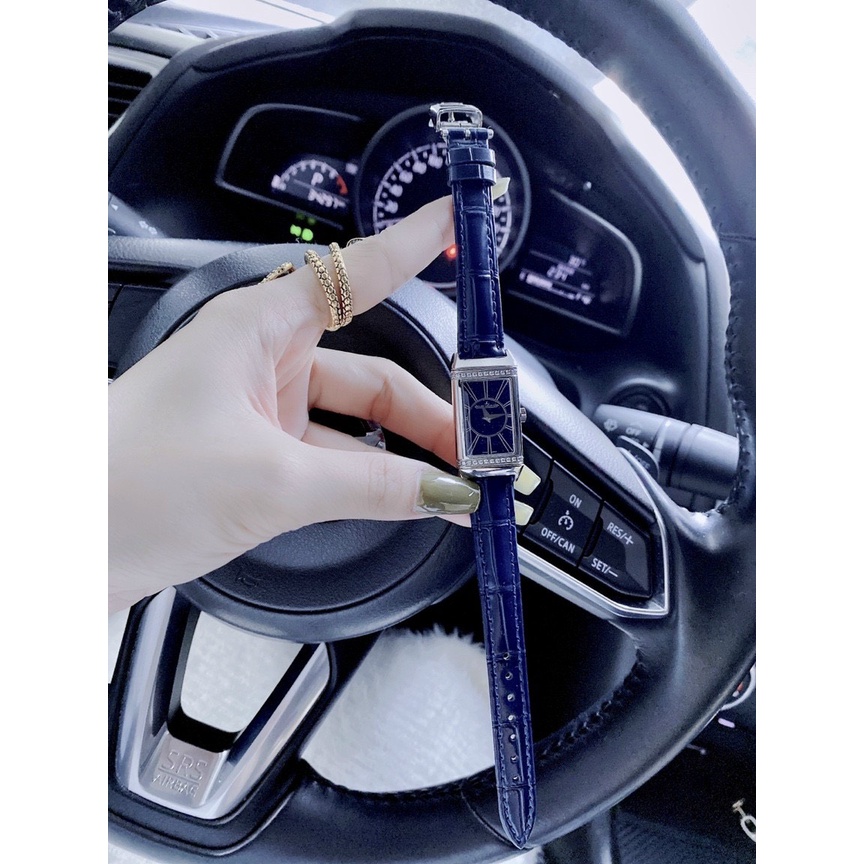 Đồng hồ nữ JAEGER LECOULTRE REVERSO ONE LEATHER BLUE - 33mm - Máy thụy - Bảo hành 24 tháng