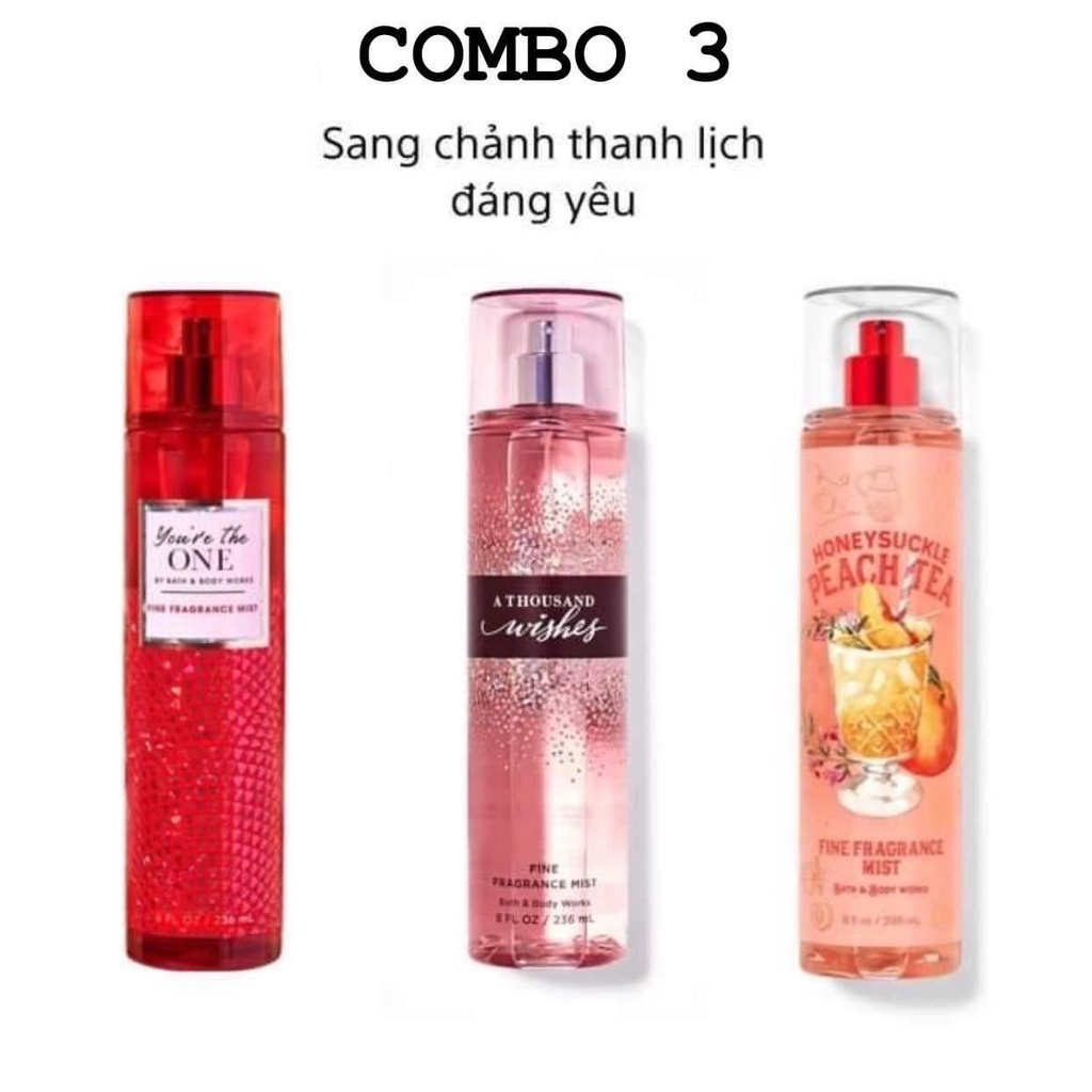 Xịt thơm toàn thân A THOUSAND WISHES body mist Bath And Body Works 236ML