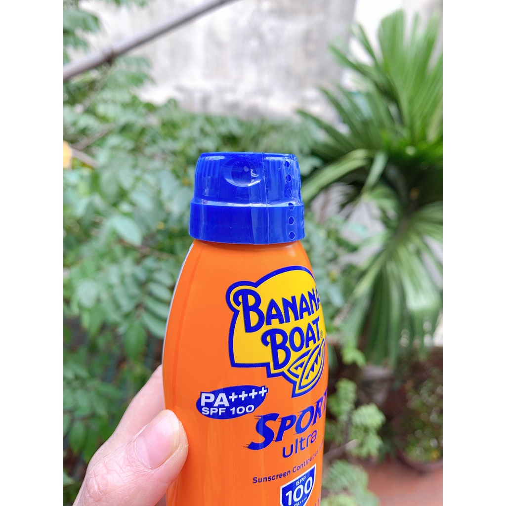 [Hàng New] Chống Nắng Dạng Xịt Banana Boat Sport sunscreen continuous spray SPF100 PA++++170G