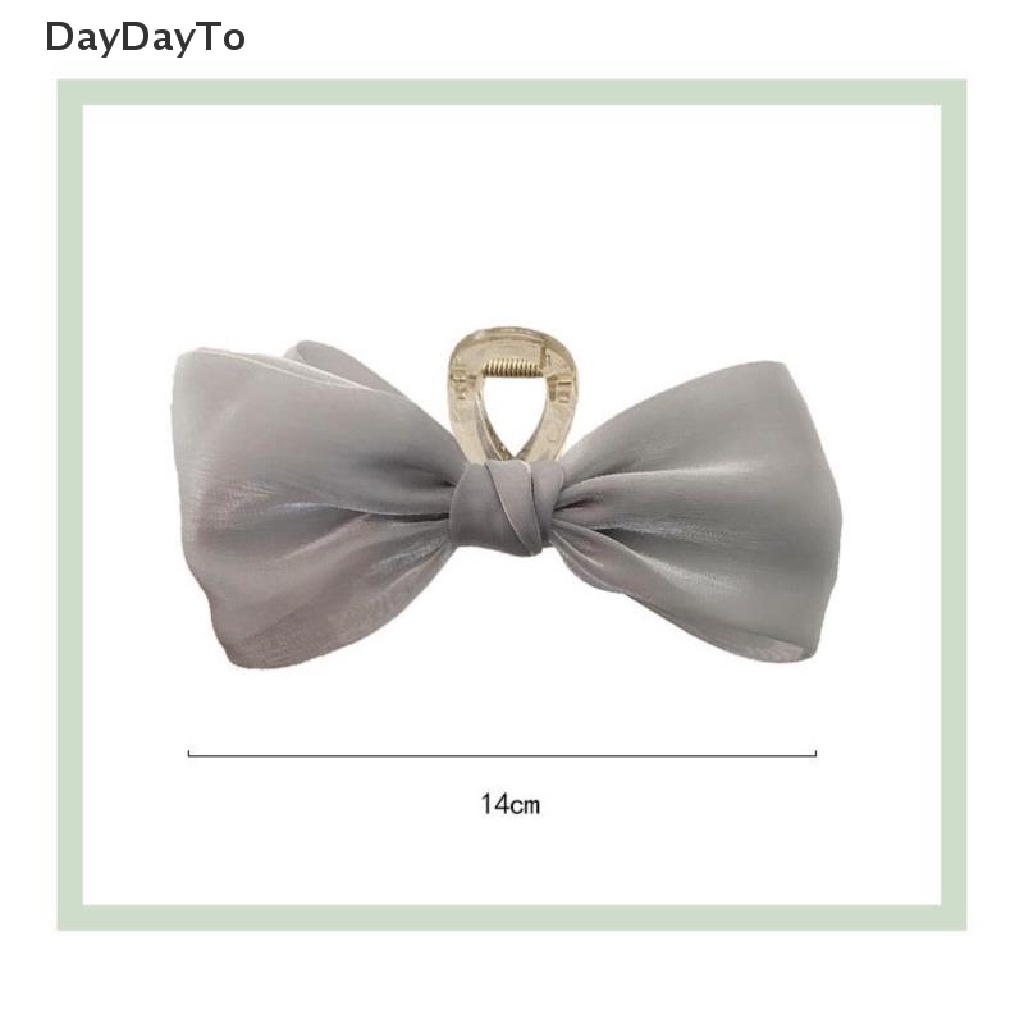 Kẹp Tóc Nơ Lưới Đính Ruy Băng Hình Cá Mập Phong Cách Hàn Quốc Thanh Lịch Dành Cho Nữ