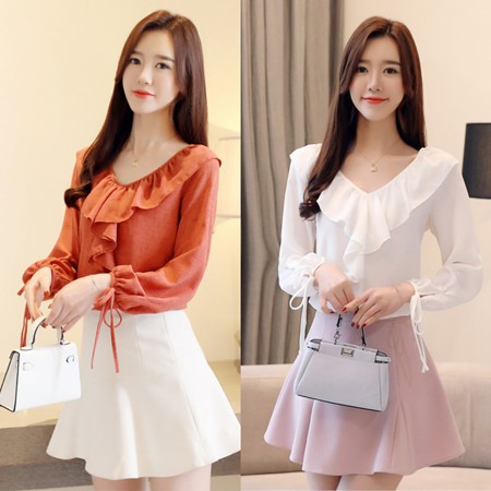 🔖 Sale Sock 🔖 Áo voan nữ phối bèo - NH393 -K18