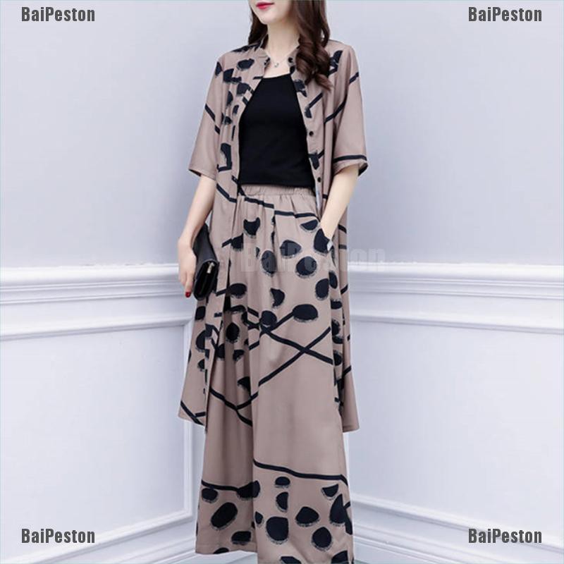 Set Đồ 2 Món Áo Voan Dáng Rộng + Quần Dài Thời Trang Cho Nữ