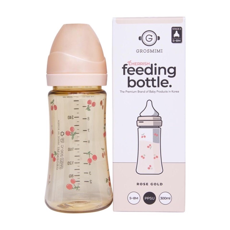 Bình sữa PPSU Grosmimi 200ml /300ml - Chính hãng