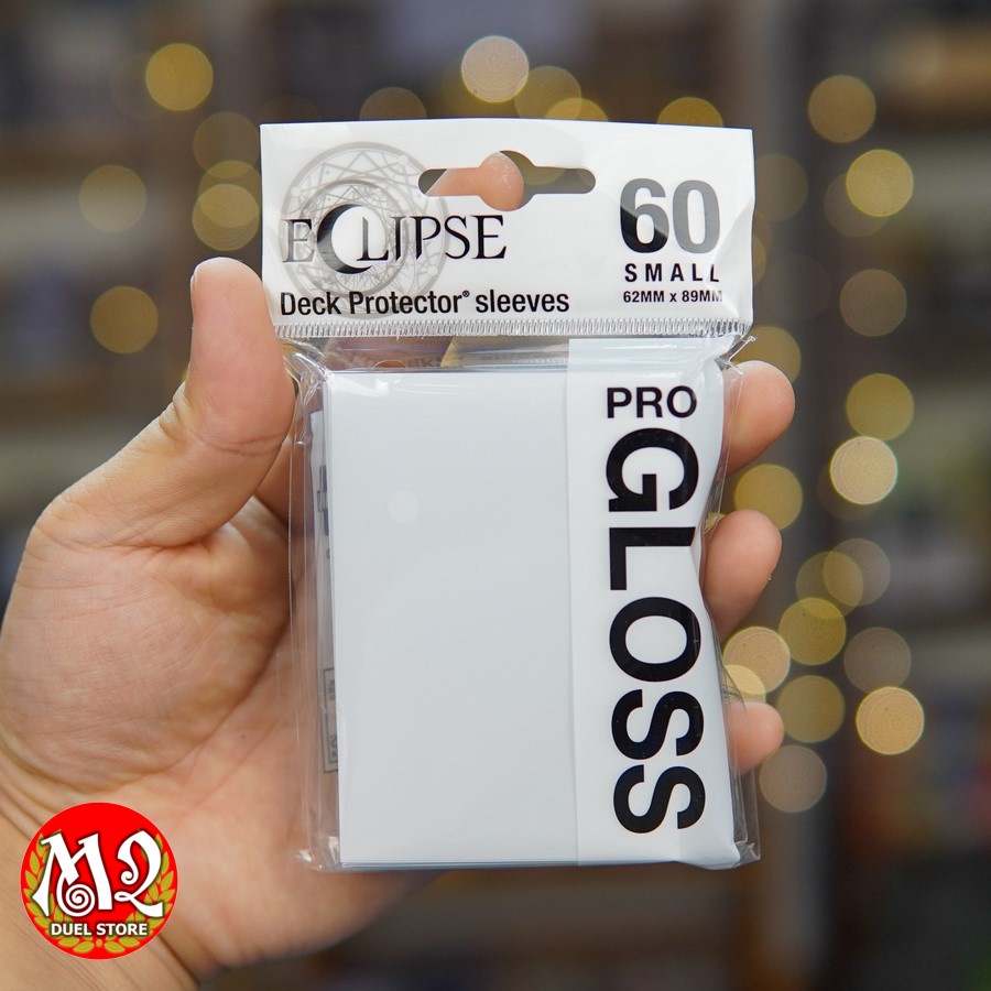 Bọc bài Yugioh Eclipse GLOSS (dòng mới) - 60 cái WHITE Trắng 62x89 mm - Chính hãng Ultra PRO USA