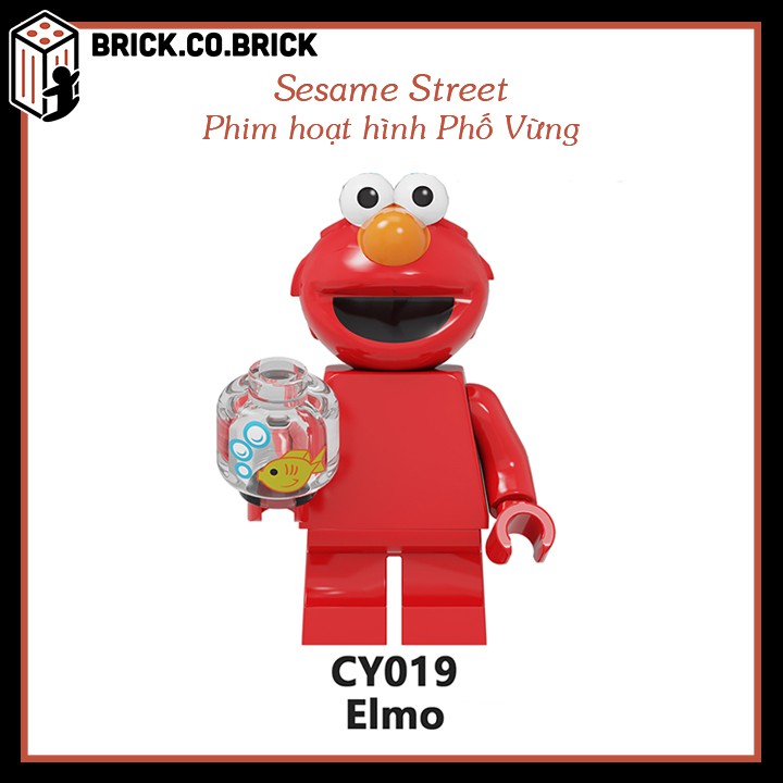 Sesame Street Đồ Chơi Lắp Ráp Mô Hình và Non LEGO Nhân Vật Hoạt Hình cho trẻ em CY1003