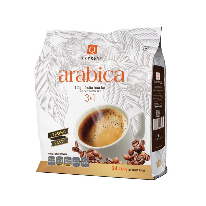 Cà phê Arabica- Trần Quang. Túi 24 sticks * 20g