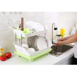Rổ Úp Bát Đĩa, Ke Up Chen Inox, Kệ Úp Bát 2 Tầng Lắp Ghép Thiết Kế Đế Thoát Nước Thông Minh