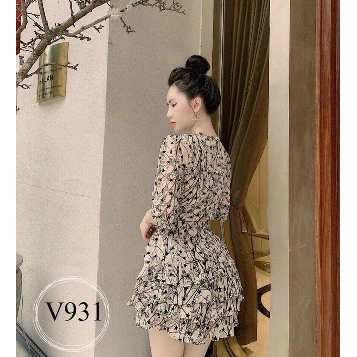 Đầm Nữ Dự Tiệc Dạo Phố,váy Xòe Tay Phồng Thiết Kế Họa Tiết Bông Sương Sexy Sang Chảnh Thời Trang [XM MINH PHÚC]