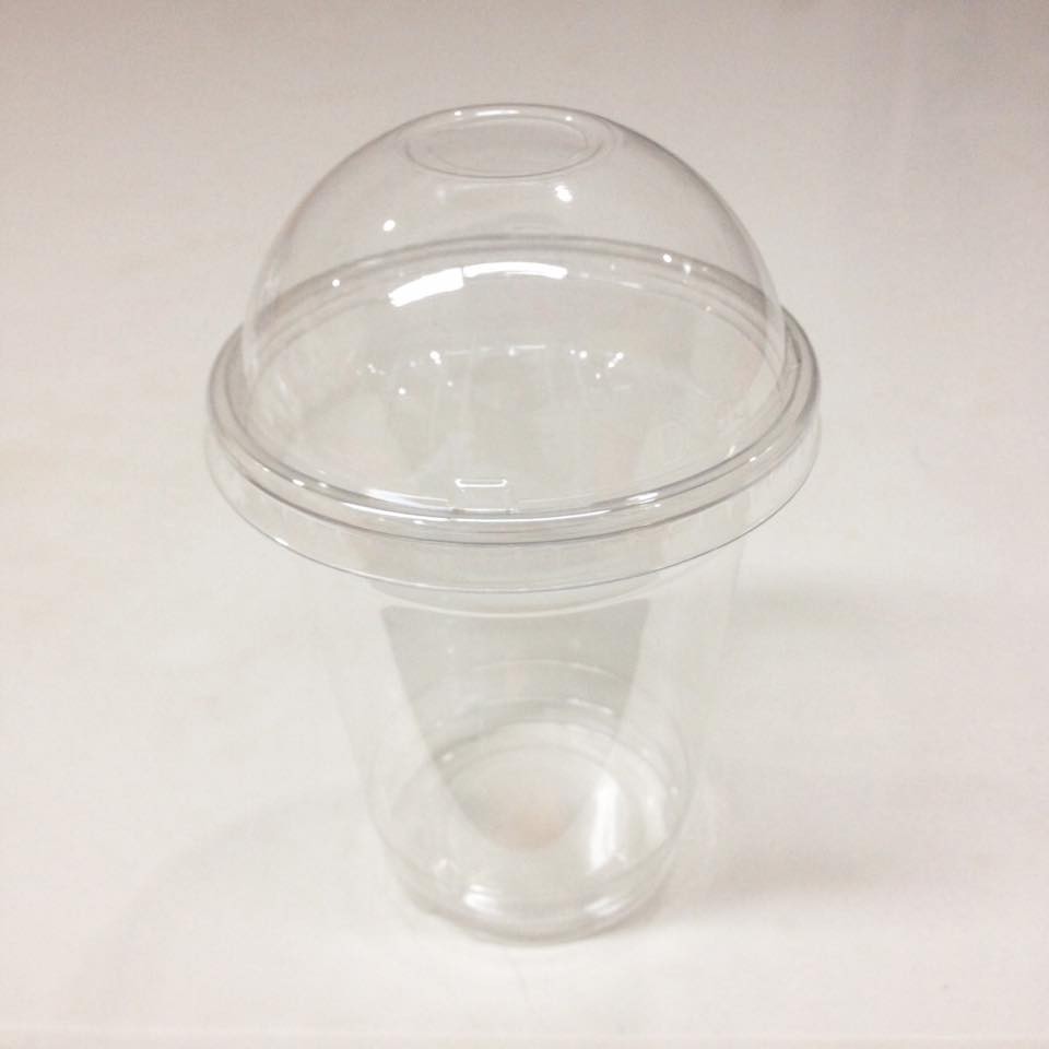 100 Cốc PET trong suốt nắp cầu