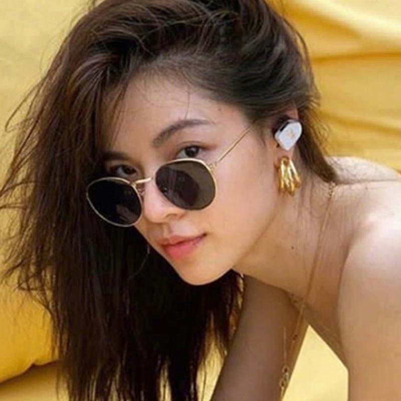 Kính mát gọng oval chống tia UV400 thời trang cổ điển dành cho nam và nữ
