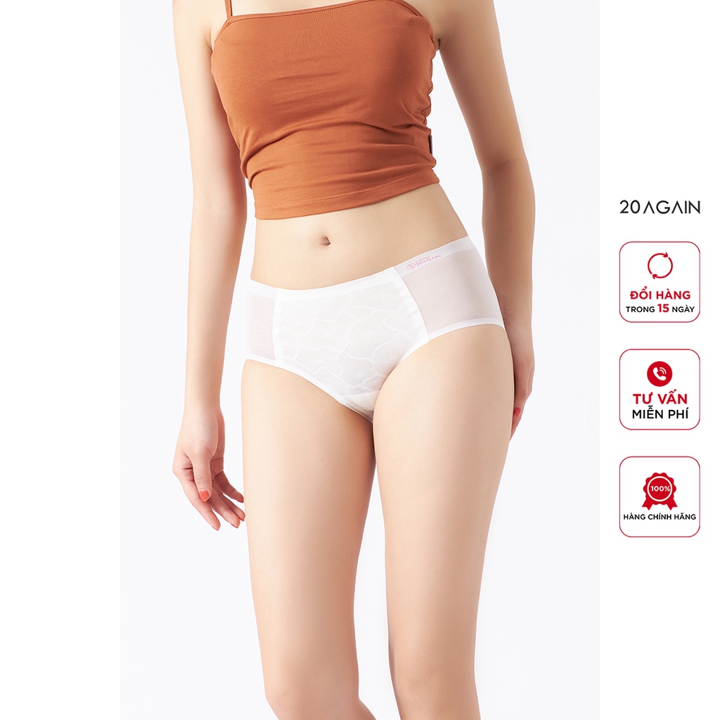 Quần lót nữ không đường may phối lưới 20Again, kháng khuẩn khử mùi, sexy quyến rũ QUA0092 | BigBuy360 - bigbuy360.vn