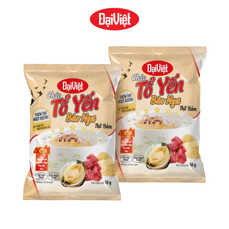 - Cháo Tổ Yến Bào Ngư Thịt Bằm Đại Việt- Ăn liền - Gói 50g