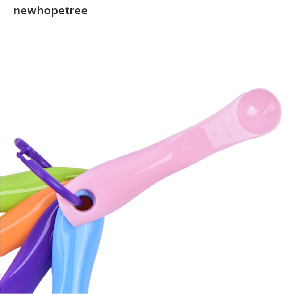 Bộ 5 Muỗng Đo Lường Làm Bánh Bằng Nhựa Nhiều Màu Sắc