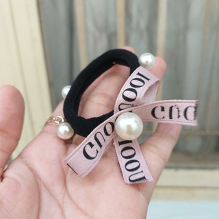 Cột tóc nơ ruy băng đính hạt (được chọn màu)