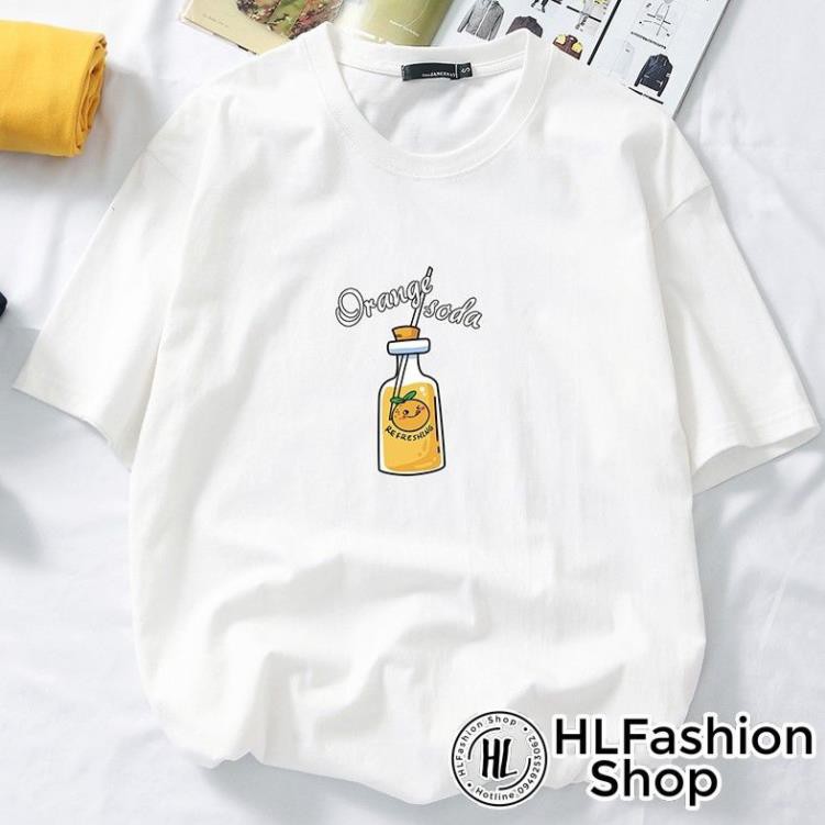 Áo thun tay lỡ form rộng chai nước Orange Soda cực xinh tươi, áo phông VHLFashion