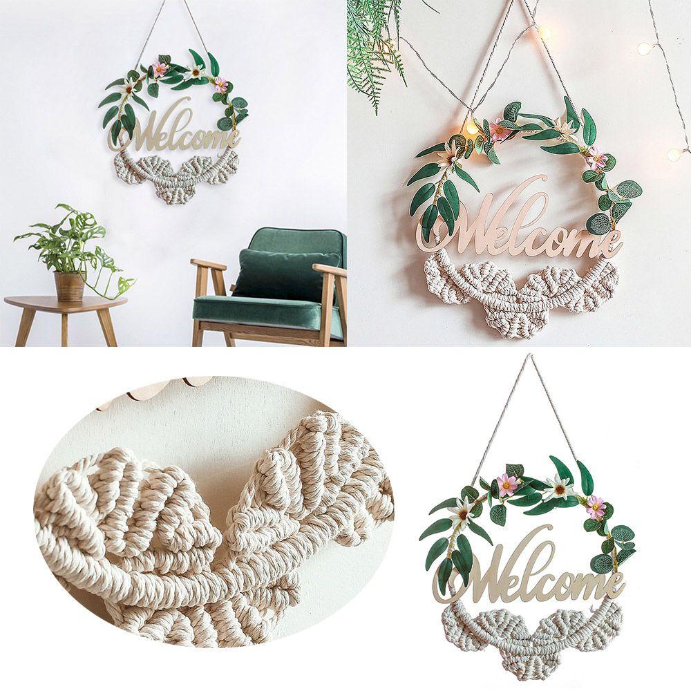 LONTIME Bảng Gỗ Treo Tường Phong Cách Boho Trang Trí Nhà Cửa|Cây Xanh Giả Trang Trí Nhà Cửa Sinh Động