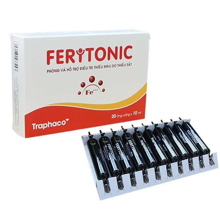 FERITONIC – Hỗ trợ bổ sung sắt, tái tạo hồng cầu, phòng thiếu máu ở phụ nữ có thai, trẻ em (20 ống)