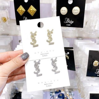 Bông tai YSL đính đá Cao cấp sang trọng quyến rũ