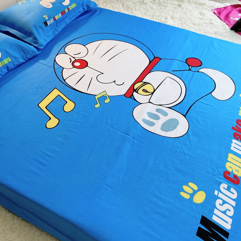 Ga gối hoạt hình - Set ga gối cotton hoạt hình cho bé Cotton Tina - Doraemon Music