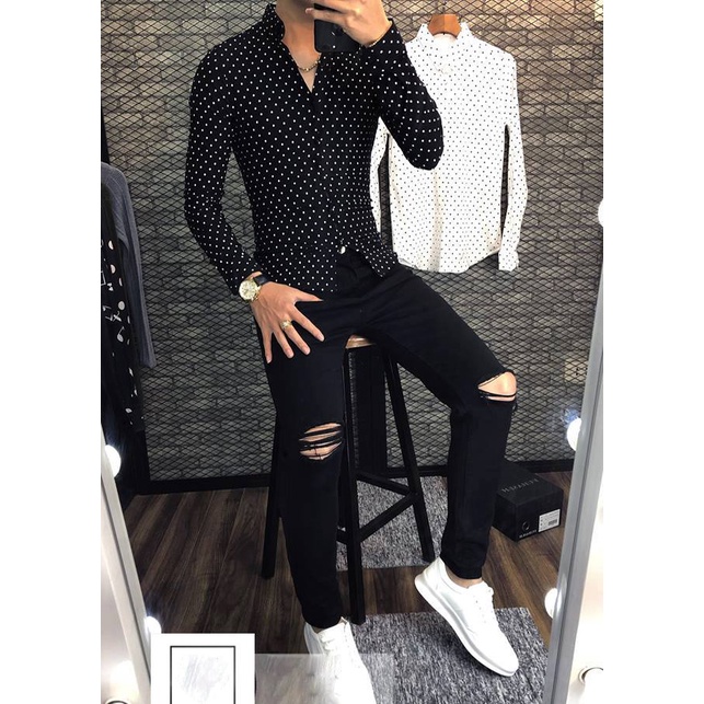Quần Jean Nam Trơn Xanh Than Chất Cotton Co Giãn Dáng Ôm Ống Côn Vừa