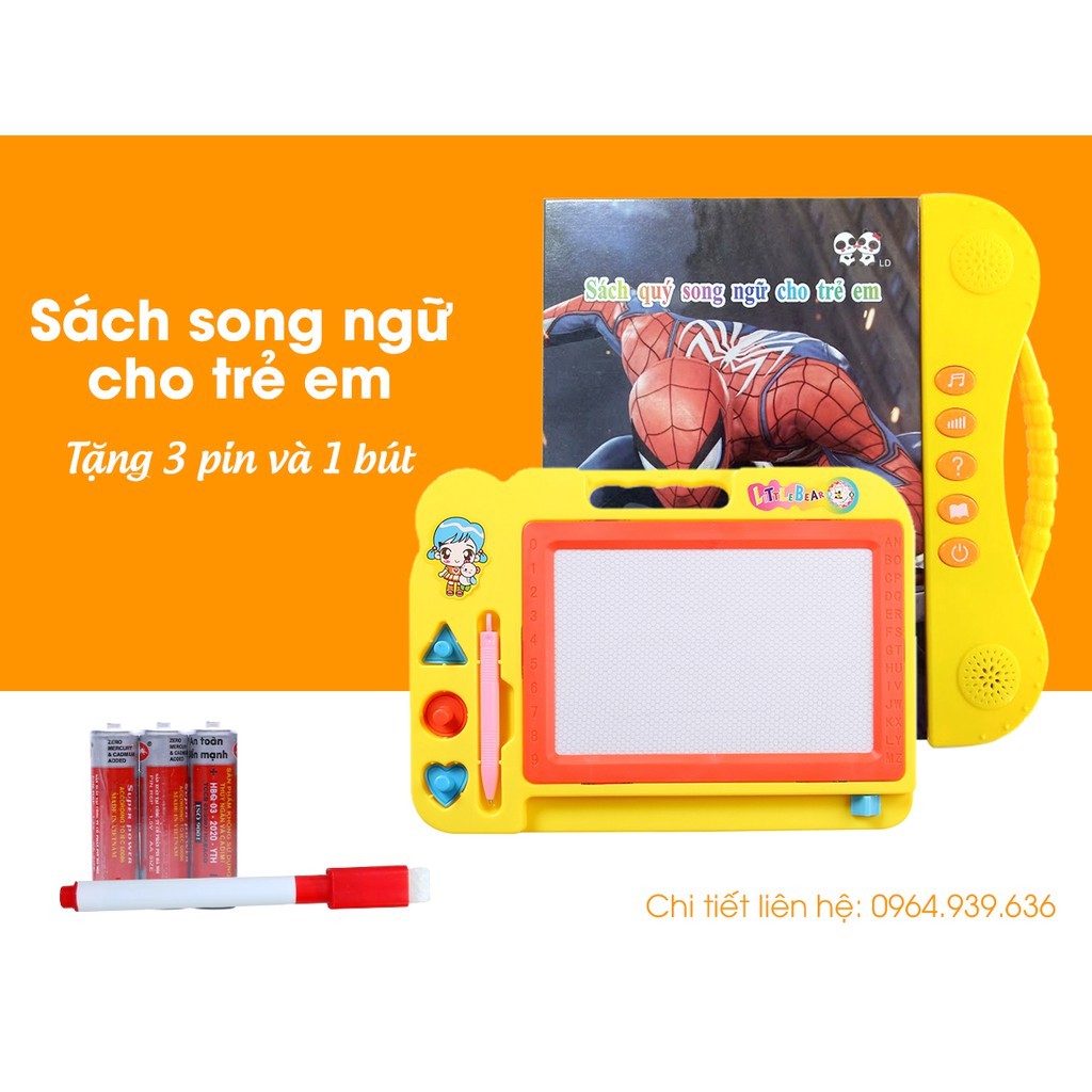 [DEAL SỐC] Sách Song Ngữ Điện Tử Cho Trẻ Em Tặng Kèm Bút