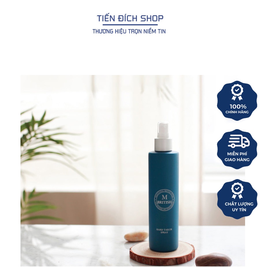 Gôm xịt tóc BRITISH M Hard Tailor Spray 80ml & 250ml