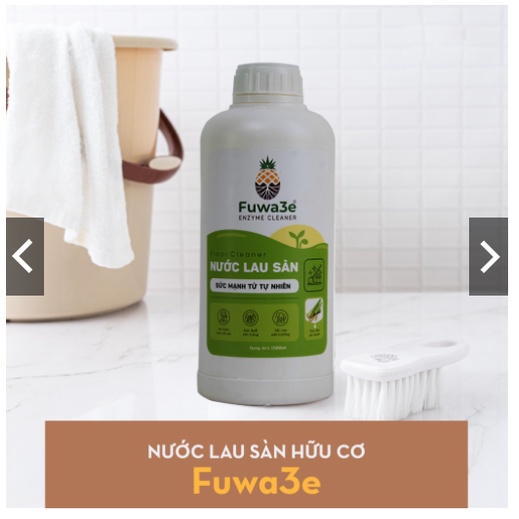 Nước lau sàn Fuwa3e hữu cơ organic sả chanh khử mùi đuổi muỗi kiến diệt nấm mốc 1.5 Lít