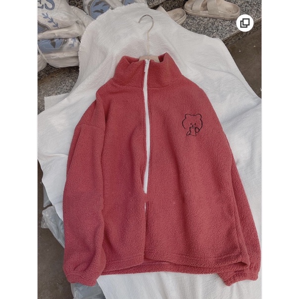 Áo Lông Cổ Cao Chữ Nhỏ  Nữ [FREESHIP]  Sweater form rộng dài tay, hoodie zip nhiều màu thêu đen cá tính Ulzzang