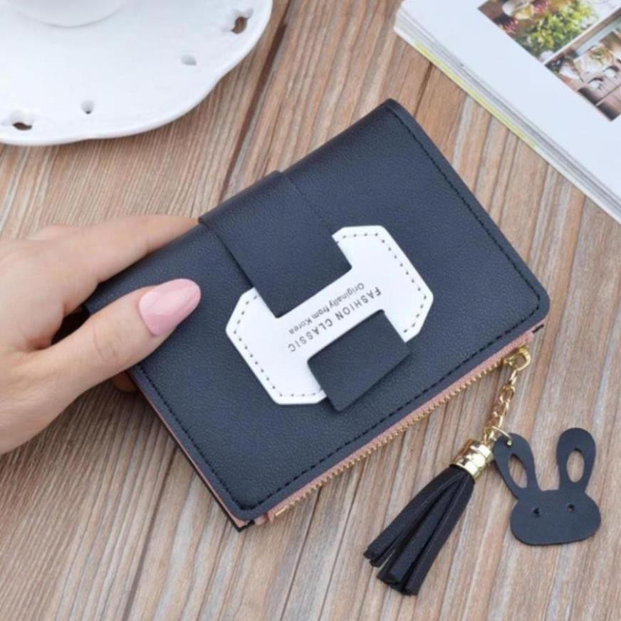 Ví Nữ Mini V003108 Ví Nữ Mini Cầm Tay Khoá Kéo Và Có Tua Rua Thời Trang