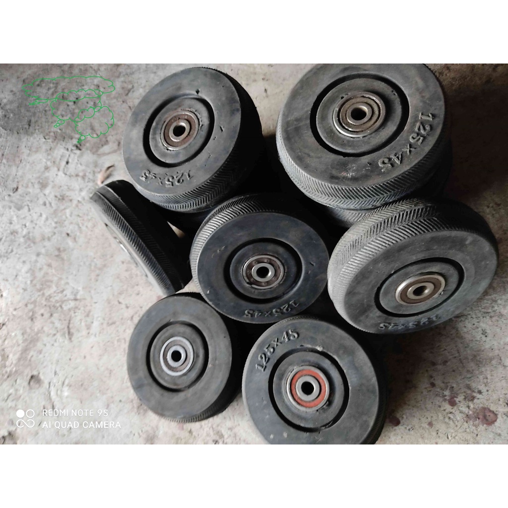 Bánh xe cao su 125mm  Bánh xe cao su đặc BCS125 Bánh xe cao su  Bánh xe chở hàng