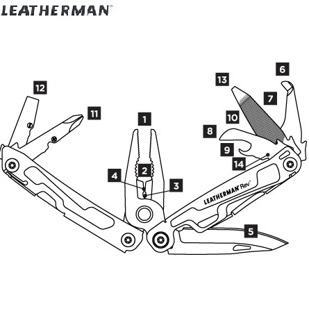 [ Hàng Nhập Khẩu ] Dụng Cụ Đa Năng LEATHERMAN REV Sử dụng 100% thép không gỉ ,với 14 chức năng tích hợp cho bạn sử dụng.