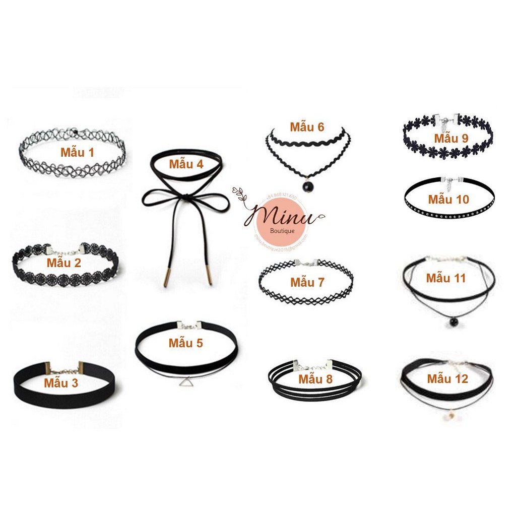 [M340-19] Vòng đeo cổ Choker Thời Trang Cá tính - Bán lẻ từng vòng