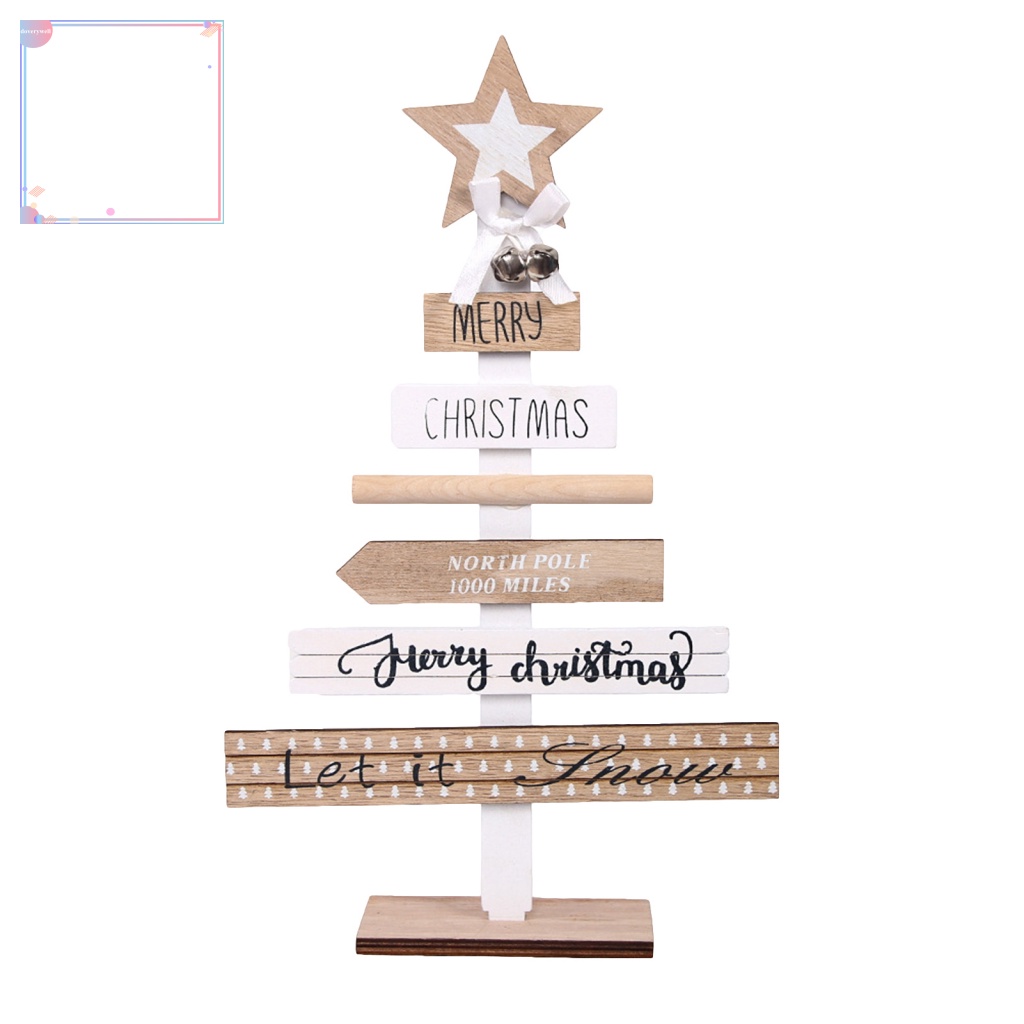 Cây Thông Giáng Sinh Bằng Gỗ Để Bàn Trang Trí