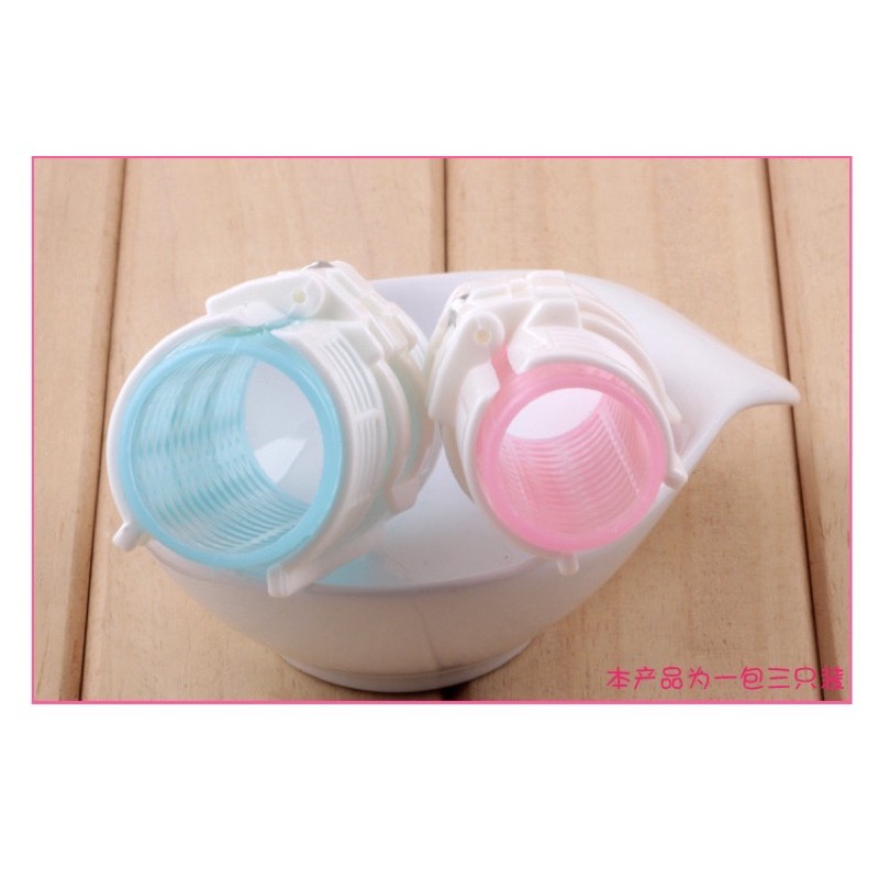 Set 3 lô cuốn tóc nhựa kẹp gài màu pastel xinh xắn (2 size lớn nhỏ tuỳ chọn)