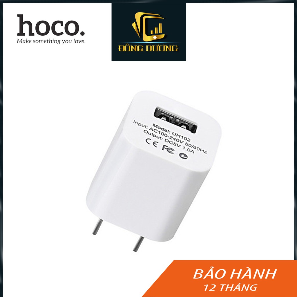 Củ sạc nhanh Hoco Uh102 5v/1A chính hãng, cốc sạc nhanh - Phụ Kiện ĐÔNG DƯƠNG